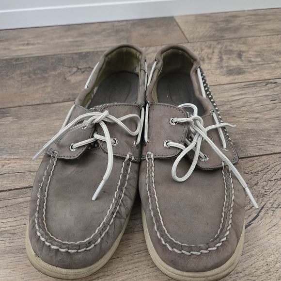 Sperry Women's Grey Leather 9.5m Boat Shoes - Picture 15 of 16